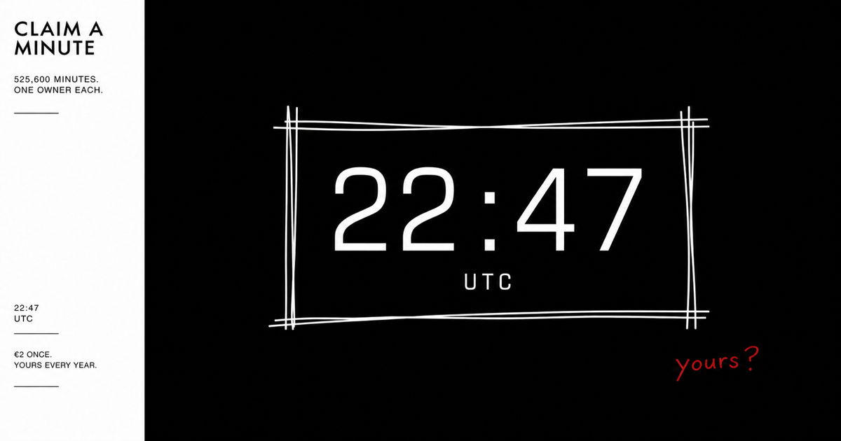 i built 525,600 pages so people can claim a minute of the year
